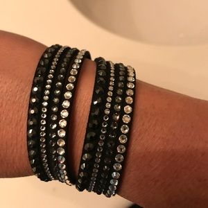 Swavoski Black wrap bracelet